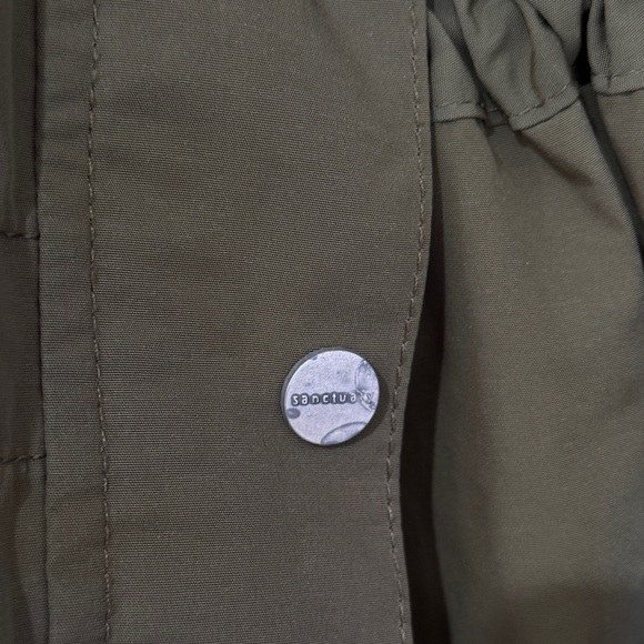 SANCTUARY ARMY GREEN RAIN COAT SIZE SMALL - Picture 6 of 15